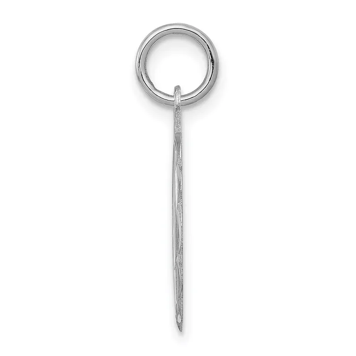 Necklaces TreasureFineJewelers Sterling SilverRhodiumplated Brocaded Letter W Initial Pendant