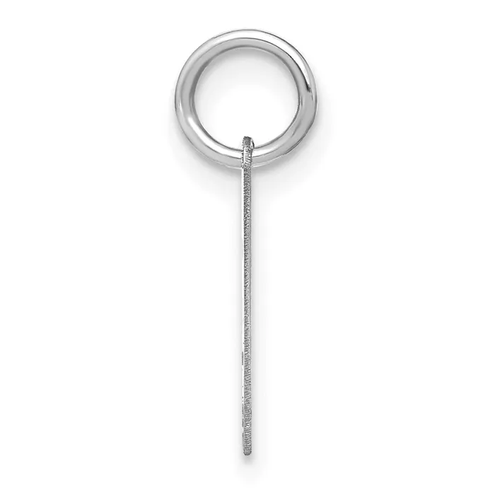 Necklaces TreasureFineJewelers Sterling Silver Rhodiumplated Heart Letter H Initial Charm