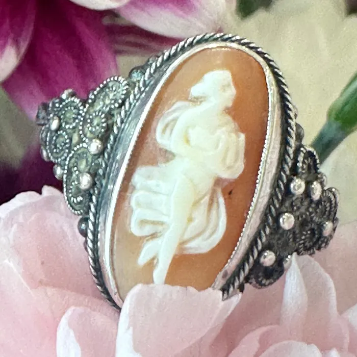 ONeills Estate Jewelry Sterling Silver Cameo Ring 54600473 Rings