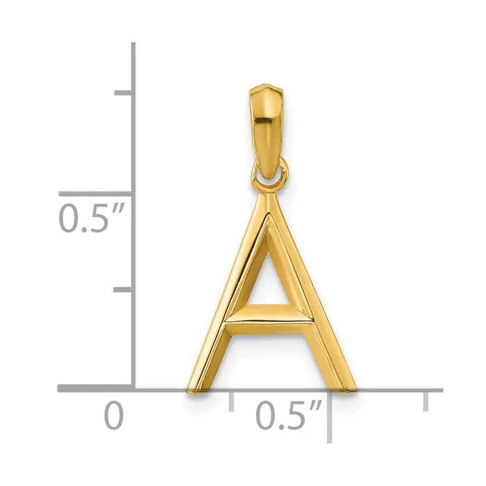 PreStyled Sets TreasureFineJewelers 14k Yellow Gold Fancy Letter A