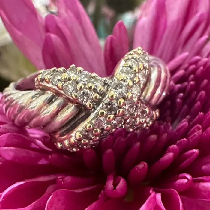 Rings David Yurman Ladies 18 Karat Yellow Gold Sterling Silver Ring 13000327 ONeills Estate Jewelry Rings David Yurman Ladies 18 Karat Yellow Gold Sterling Silver Ring 13000327 ONeills Estate Jewelry