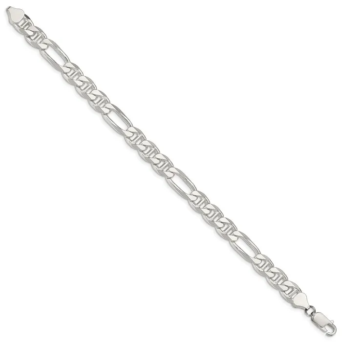 Rings Sterling Silver 775mm Figaro Anchor Chain TreasureFineJewelers