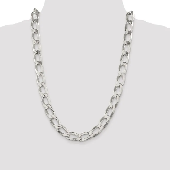 Rings TreasureFineJewelers Sterling Silver 1235mm Elongated Open Link Chain