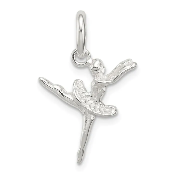 Rings TreasureFineJewelers Sterling Silver Ballerina Charm