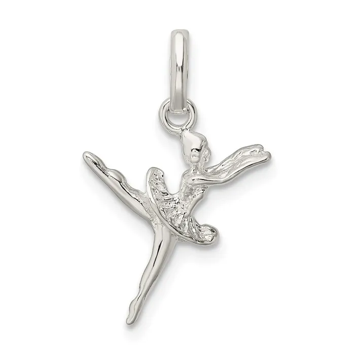 Rings TreasureFineJewelers Sterling Silver Ballerina Charm