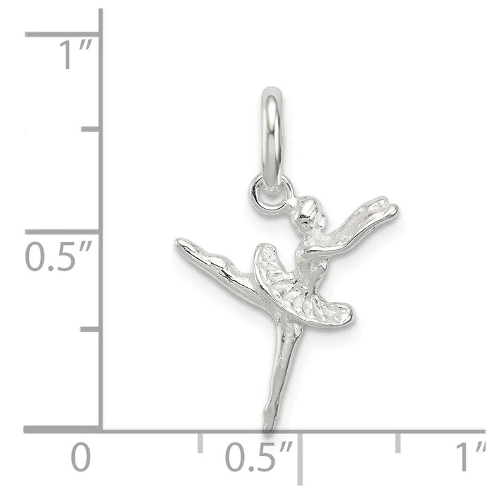Rings TreasureFineJewelers Sterling Silver Ballerina Charm