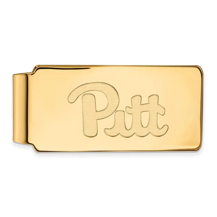 Rings TreasureFineJewelers Sterling Silver Goldplated University of Pittsburgh Money Clip