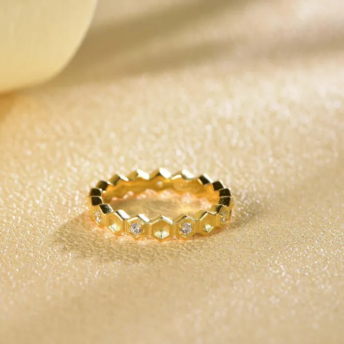 Rings Trendolla Jewelry Honeycomb Bee Kind Jewelry Highs And Lows Ring designed by Life With MaK