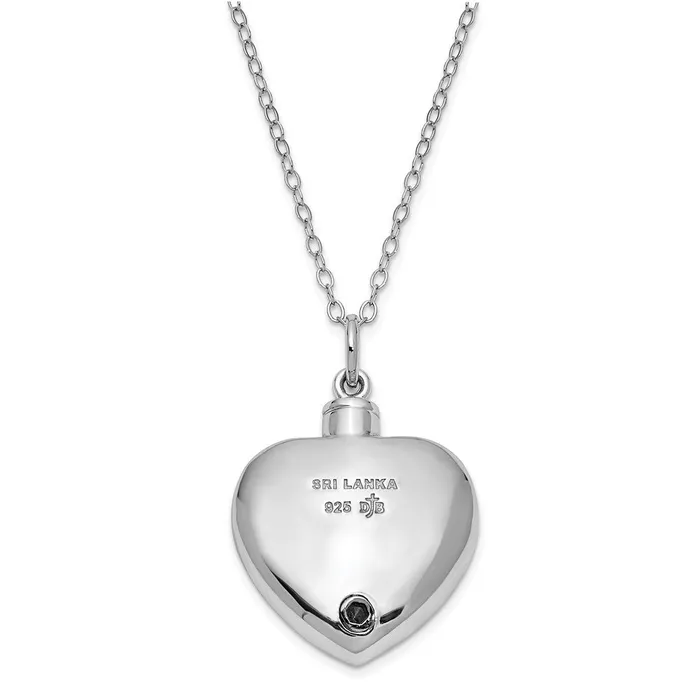 Sentimental Expressions Sterling Silver Rhodiumplated With Me Always Ash Holder 18in Necklace TreasureFineJewelers Necklaces