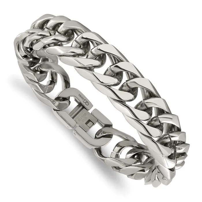 Stainless Steel Polished 825in Bracelet TreasureFineJewelers Bracelets