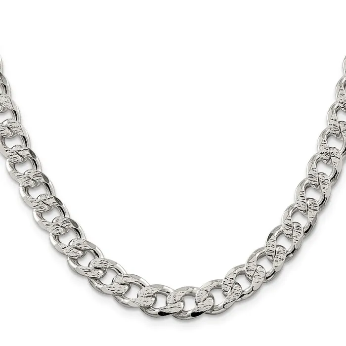 Sterling Silver 915mm Pav Curb Chain TreasureFineJewelers Rings