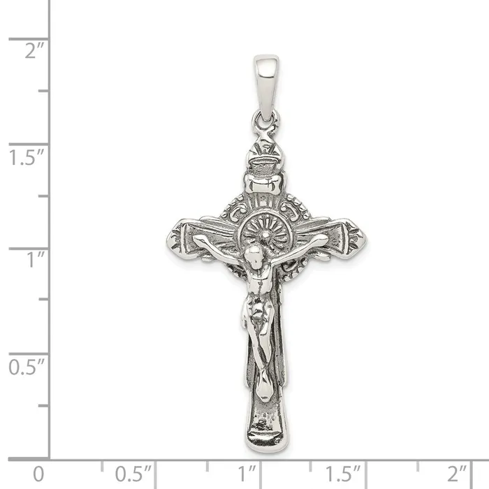 Sterling Silver Antiqued Iona Crucifix Pendant TreasureFineJewelers Necklaces