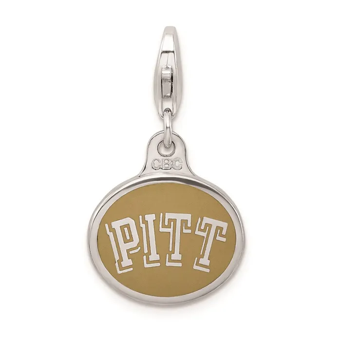 Sterling Silver Enamel Univ of Pittsburgh w Lobster Clasp Charm TreasureFineJewelers Rings Sterling Silver Enamel Univ of Pittsburgh w Lobster Clasp Charm TreasureFineJewelers Rings