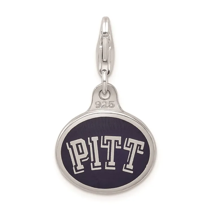 Sterling Silver Enamel Univ of Pittsburgh w Lobster Clasp Charm TreasureFineJewelers Rings