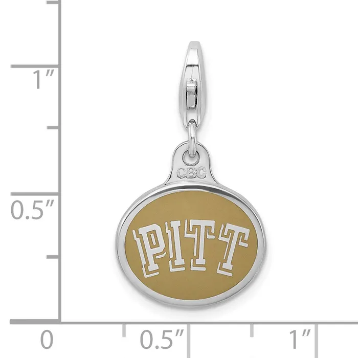 Sterling Silver Enamel Univ of Pittsburgh w Lobster Clasp Charm TreasureFineJewelers Rings