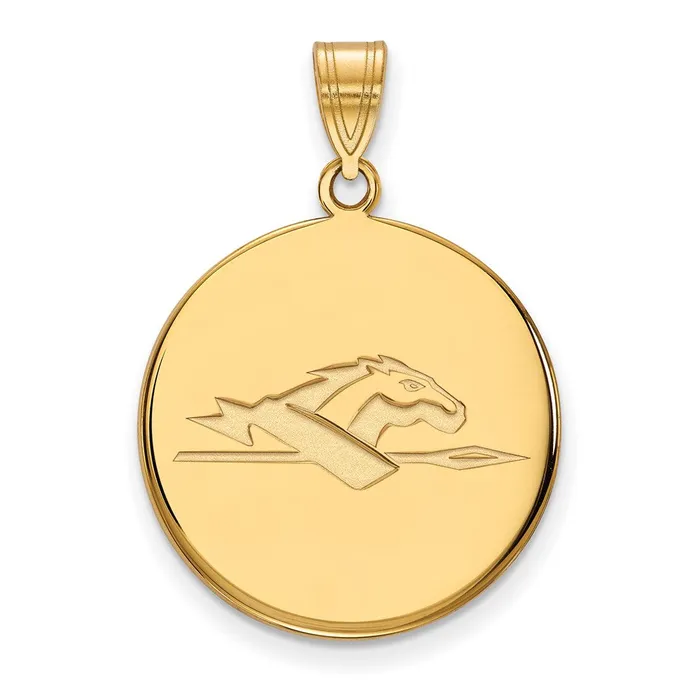 Sterling Silver Goldplated Longwood University Horse Large Disc Pendant TreasureFineJewelers Necklaces Sterling Silver Goldplated Longwood University Horse Large Disc Pendant TreasureFineJewelers Necklaces
