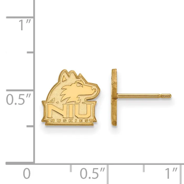 Sterling Silver Goldplated Northern Illinois University NIU Huskies Extra Small Post Earrings TreasureFineJewelers Earrings