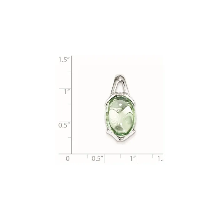 Sterling Silver Green Quartz Pendant TreasureFineJewelers Necklaces
