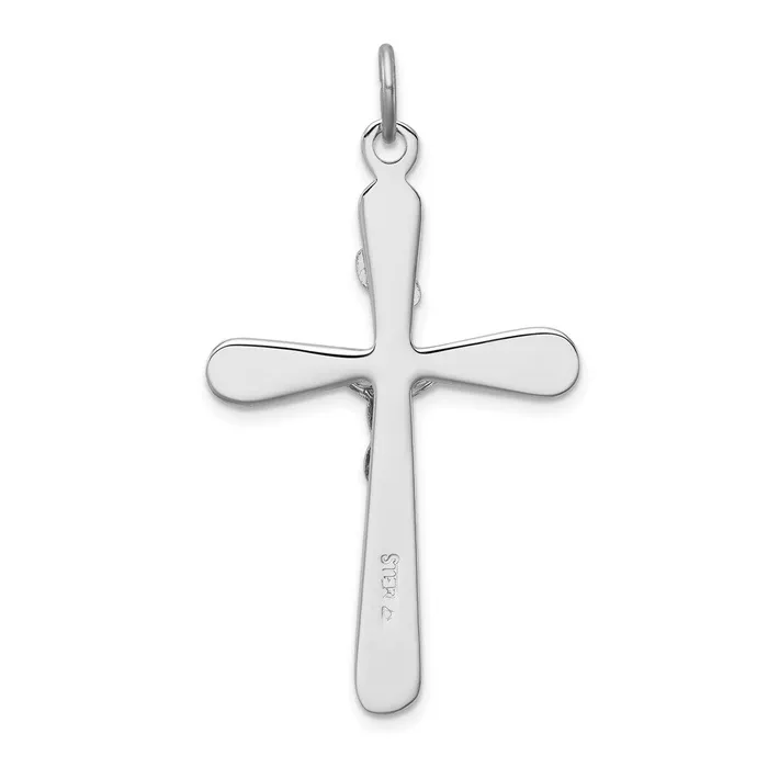 Sterling Silver Rhodiumplated INRI Crucifix Pendant TreasureFineJewelers Necklaces