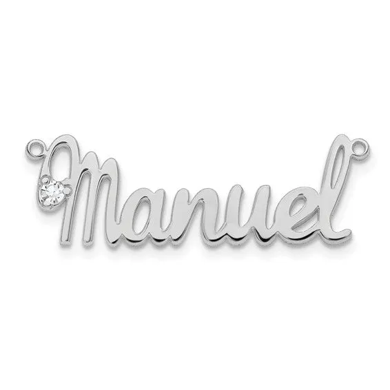 TreasureFineJeweler Necklaces Birthstone Nameplate Necklace