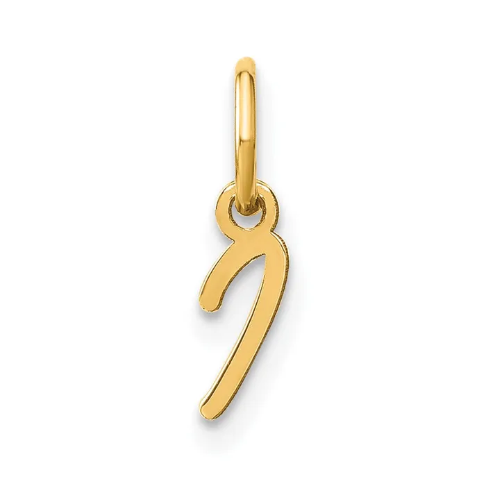 TreasureFineJewelers Charm Necklaces 10k Yellow Gold Upper case Letter I Initial Charm TreasureFineJewelers Charm Necklaces 10k Yellow Gold Upper case Letter I Initial Charm