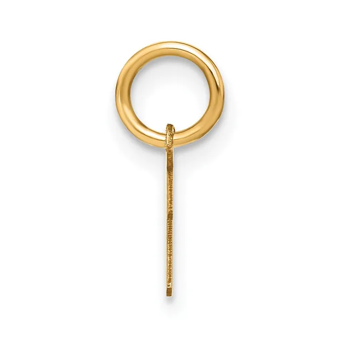 TreasureFineJewelers Charm Necklaces 10k Yellow Gold Upper case Letter I Initial Charm