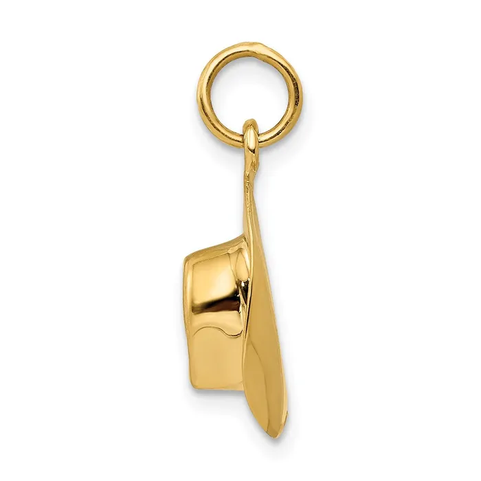 TreasureFineJewelers Charm Necklaces 14k Hat Charm