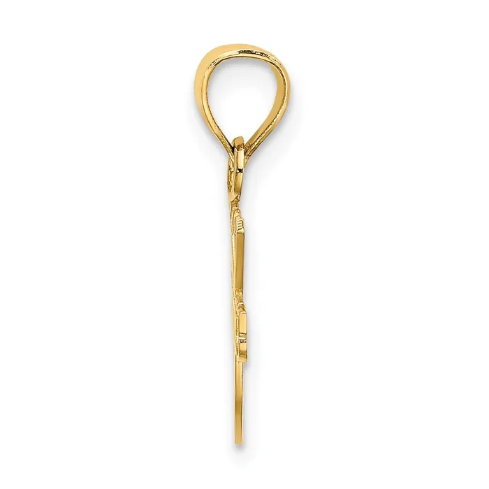 TreasureFineJewelers Charm Necklaces 14K I HEART TENNIS Charm