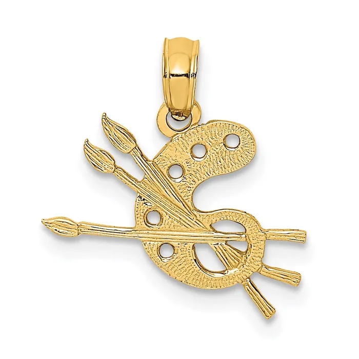 TreasureFineJewelers Charm Necklaces 14k Paint Pallet Charm