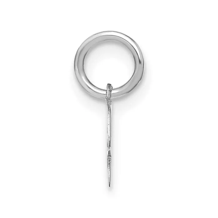 TreasureFineJewelers Charm Necklaces 14k White Gold Upper case Letter H Initial Charm