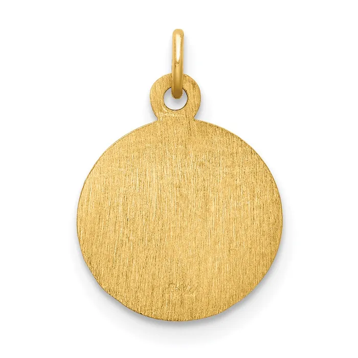 TreasureFineJewelers Charm Necklaces 14k Yellow Gold Saint Elizabeth Seton Medal Charm