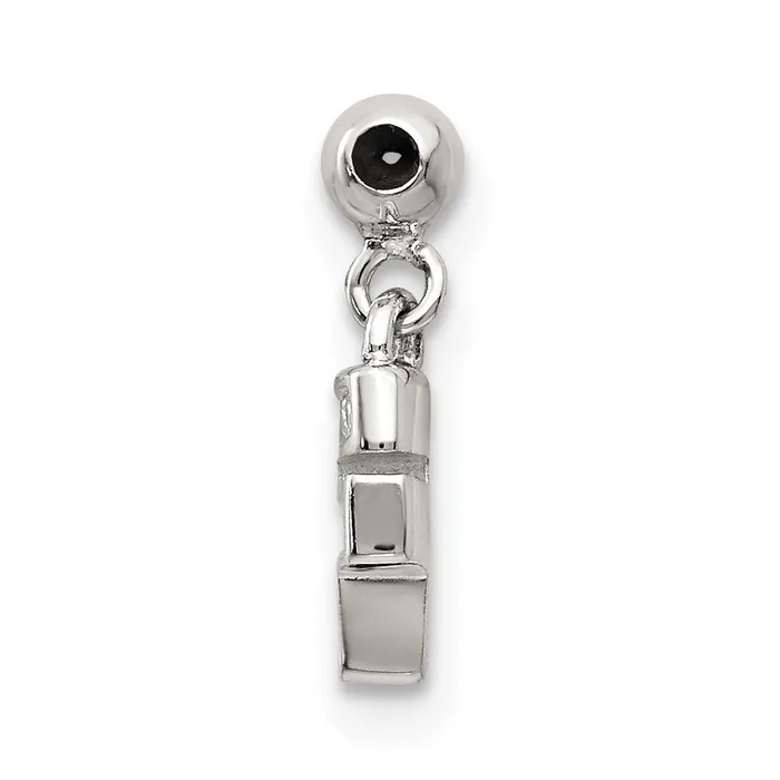 TreasureFineJewelers Memento Sterling Silver Letter F Dangle Initial Charm Necklaces