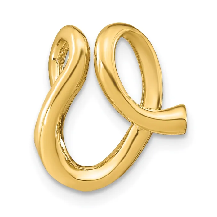 TreasureFineJewelers Necklaces 14k Yellow Gold Polished Letter V Initial Slide TreasureFineJewelers Necklaces 14k Yellow Gold Polished Letter V Initial Slide