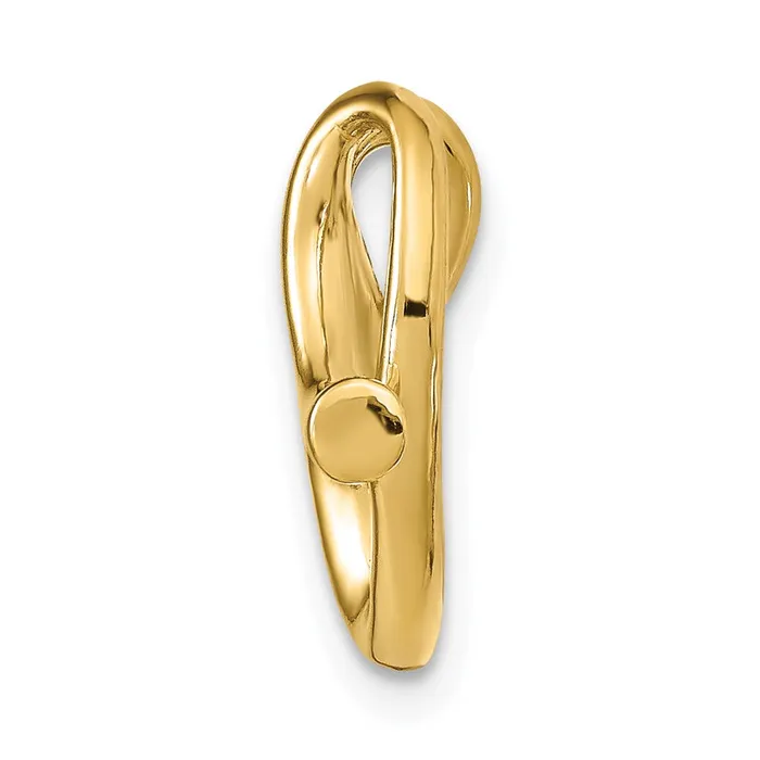 TreasureFineJewelers Necklaces 14k Yellow Gold Polished Letter V Initial Slide