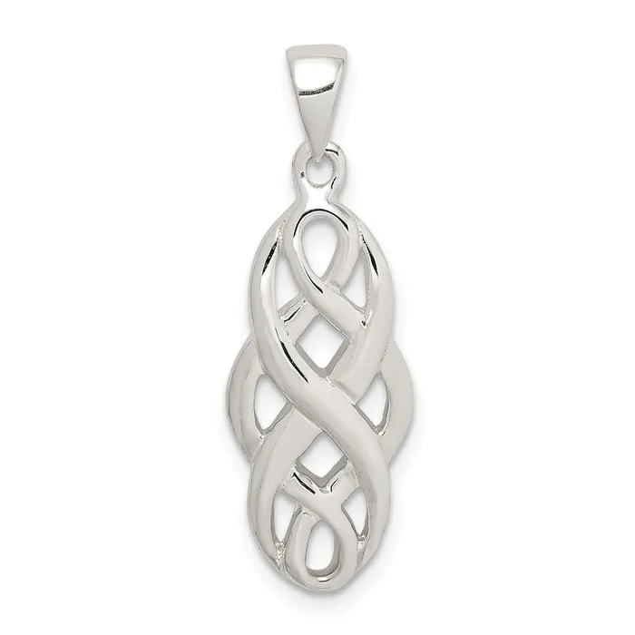 TreasureFineJewelers Necklaces Sterling Silver Polished Celtic Pendant