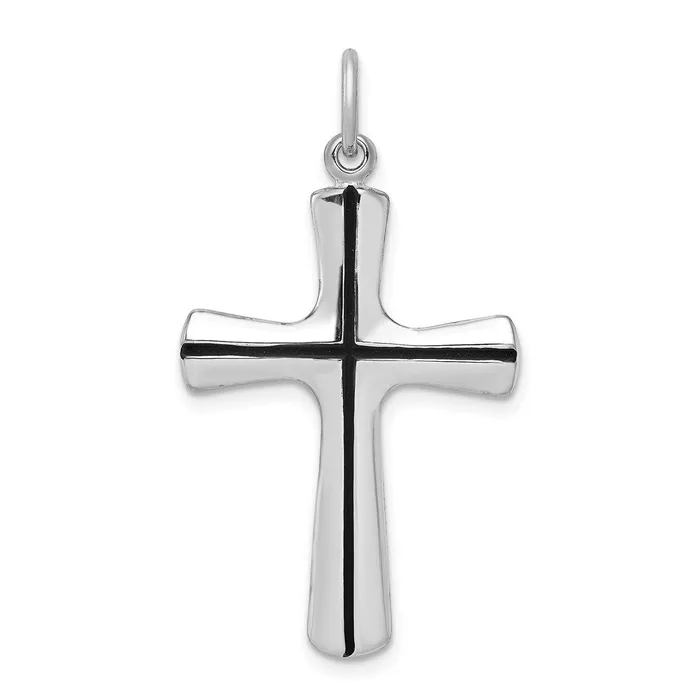 TreasureFineJewelers Necklaces Sterling Silver Rhodiumplated Enamel Cross Pendant TreasureFineJewelers Necklaces Sterling Silver Rhodiumplated Enamel Cross Pendant