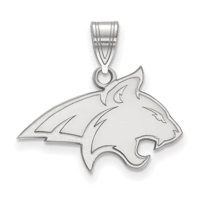 TreasureFineJewelers Necklaces Sterling Silver Rhodiumplated Montana State University Bobcat Medium Pendant TreasureFineJewelers Necklaces Sterling Silver Rhodiumplated Montana State University Bobcat Medium Pendant