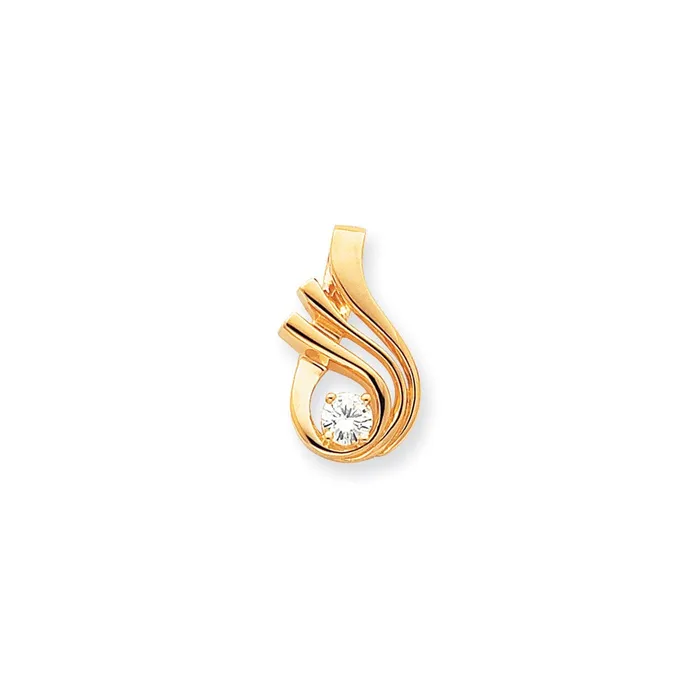 TreasureFineJewelers PreStyled Sets 14k Yellow Gold 6mm Moissanite Slide TreasureFineJewelers PreStyled Sets 14k Yellow Gold 6mm Moissanite Slide