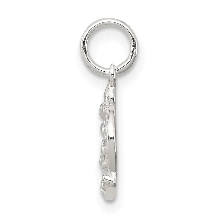 TreasureFineJewelers Rings Sterling Silver Crown Charm