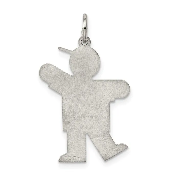 TreasureFineJewelers Rings Sterling Silver Rhodiumplated Kid Charm