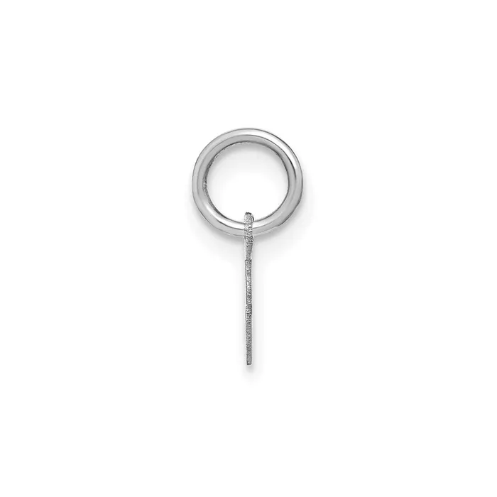 TreasureFineJewelers Sterling Silver Rhodiumplated Lower case Letter S Initial Charm Necklaces
