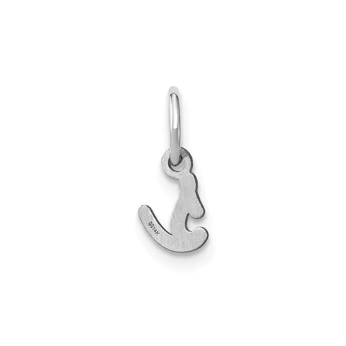 TreasureFineJewelers Sterling Silver Rhodiumplated Lower case Letter S Initial Charm Necklaces