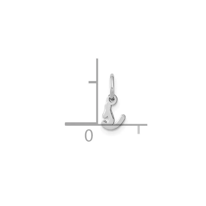 TreasureFineJewelers Sterling Silver Rhodiumplated Lower case Letter S Initial Charm Necklaces