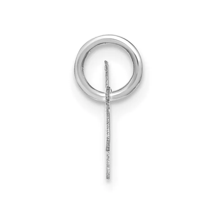 TreasureFineJewelers Sterling Silver Rhodiumplated Upper case Letter W Initial Charm Necklaces