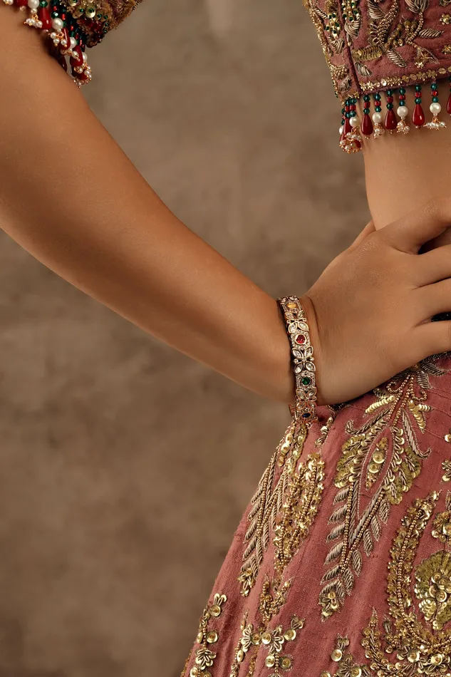 Bracelets Curio Cottage Navratna MultiStone Kundan Bracelet