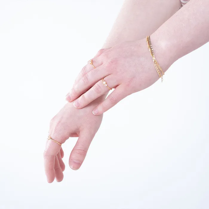 Bracelets Silver Lotus Gold Plated Flat Curb Bracelet