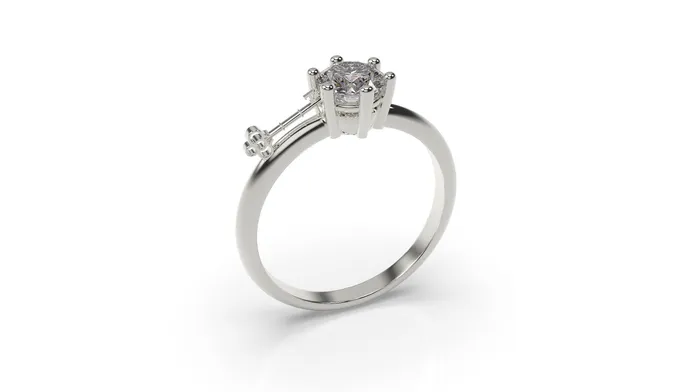 Key Engagement Ring Key Ring White Gold Skeleton MyUniqueRing Rings