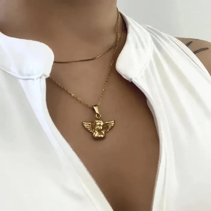 KHLOE JEWELS Necklaces Mini Guardian Angel Necklace