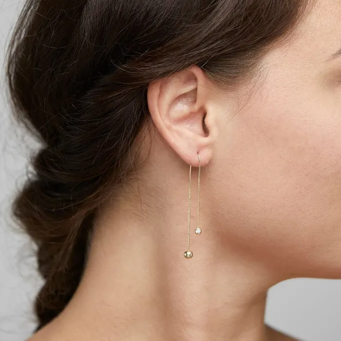 Meg Gold Plated Crystal Earrings Pilgrim Earrings
