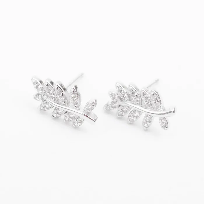 Silver Cubic Vine Studs Silver Lotus Rings